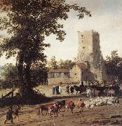 POST, Pieter Jansz Italianate Landscape with the Parting of Jacob and Laban zg oil on canvas